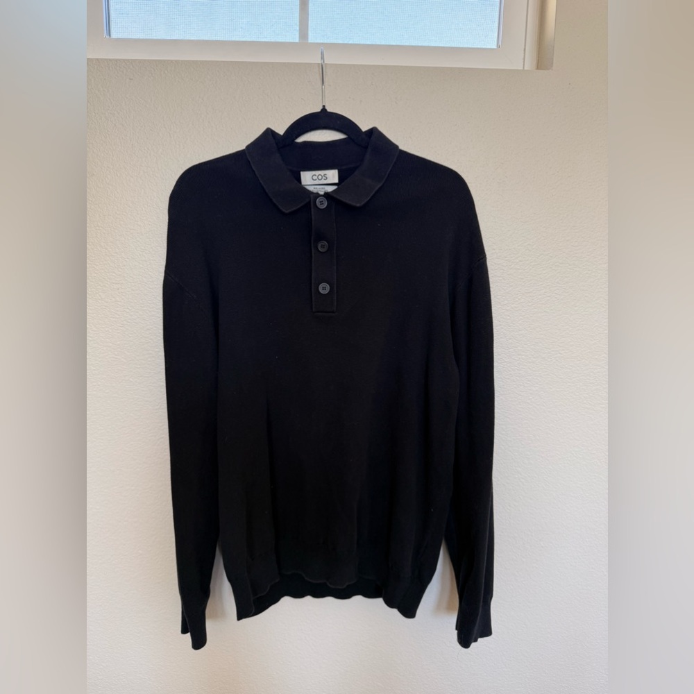 COS Black Sweater Polo
